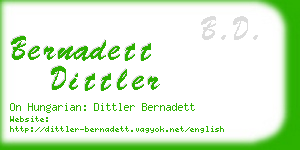 bernadett dittler business card